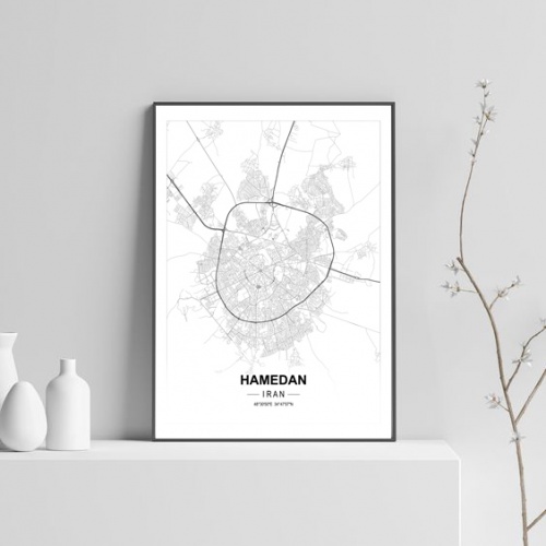 You are currently viewing طرح پوستر نقشه خیابان های شهر همدان در فرمت pdf