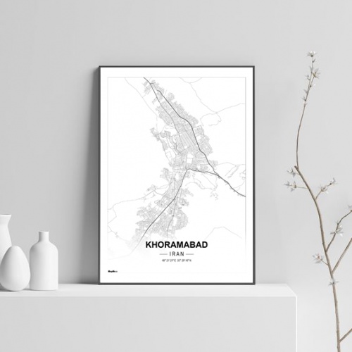 You are currently viewing پوستر نقشه مدرن شهر خرم آباد در فرمت pdf