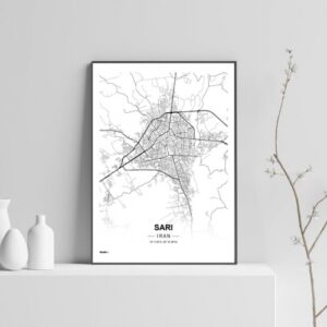 Read more about the article پوستر نقشه مدرن شهر ساری در فرمت pdf