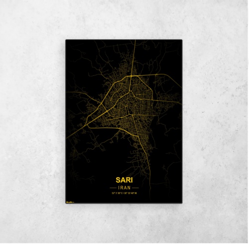 You are currently viewing پوستر نقشه مدرن شهر ساری در فرمت pdf