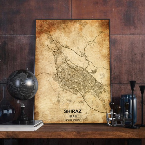 Read more about the article پوستر نقشه مدرن شهر شیراز در فرمت عکس با کیفیت بالا