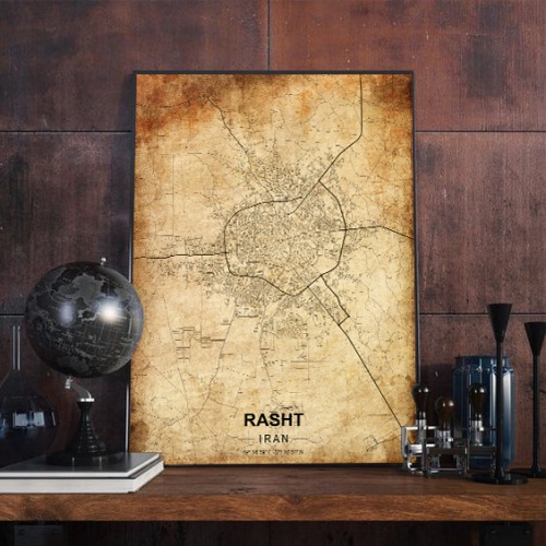 You are currently viewing پوستر نقشه مدرن شهر رشت در فرمت عکس با کیفیت بالا