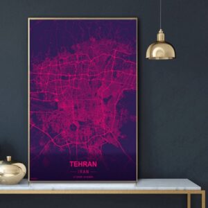 Read more about the article پوستر نقشه مدرن شهر تهران در فرمت عکس با کیفیت بالا