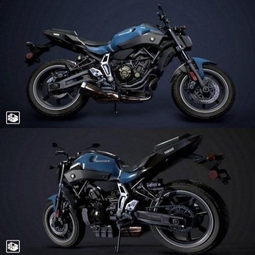 You are currently viewing مدل سه بعدی موتور سیکلت yamaha-fz-07