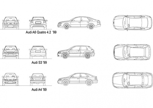 Read more about the article فایل اتوکد آبجکت خودروی آئودی مدل های A4،S3 و A6