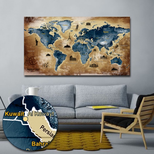 You are currently viewing دانلود نقشه جهان با جزئیات دارای بافت زمینه تم قهوه ای مناسب چاپ برای تابلو دیواری
