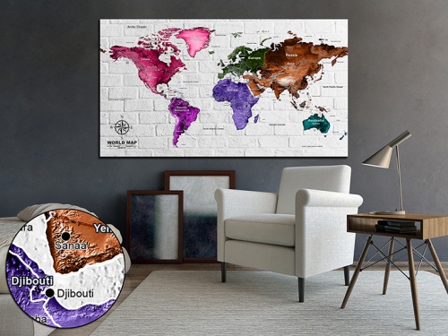 You are currently viewing دانلود نقشه جهان با جزئیات دارای بافت زمینه تم دیوار سفید مناسب چاپ برای تابلو دیواری