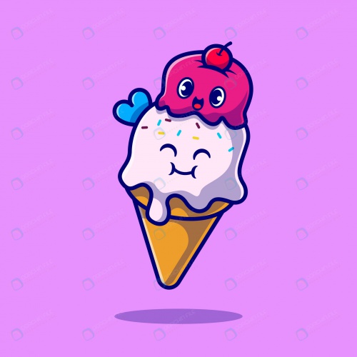 You are currently viewing طرح بستنی قیفی با استایل کارتونی