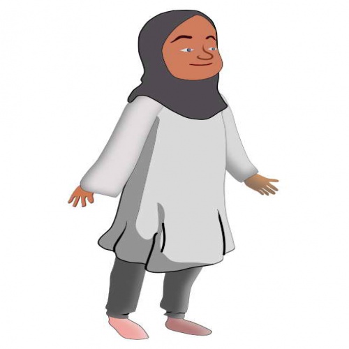 Read more about the article کاراکتر پرستار با حجاب با استخوان گذاری کامل برای موهو moho