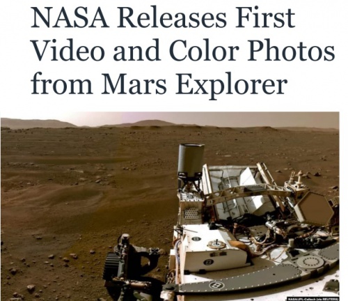 You are currently viewing درس 5 –  ناسا اولین فیلم ، عکس و صدای ضبط شده توسط کاوشگر مریخی خود را   منتشر کرد.
