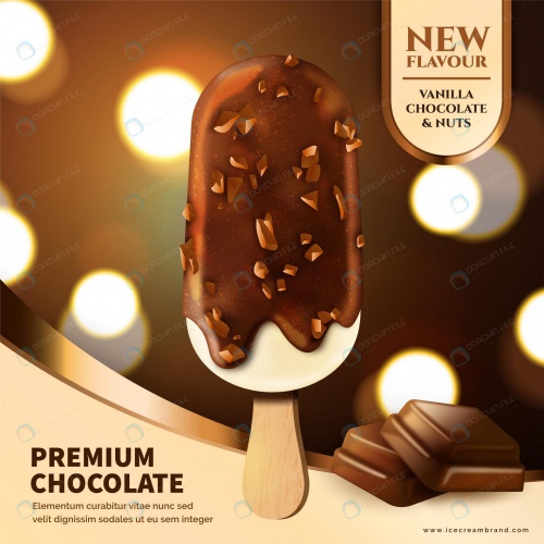 You are currently viewing وکتور تبلیغاتی بستنی شکلاتی
