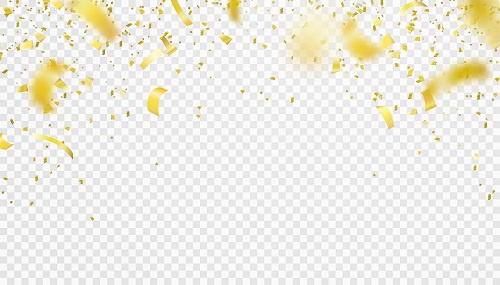 You are currently viewing وکتور ریزش تیکه  کاغذهای رنگ طلایی در جشن ومهمانی