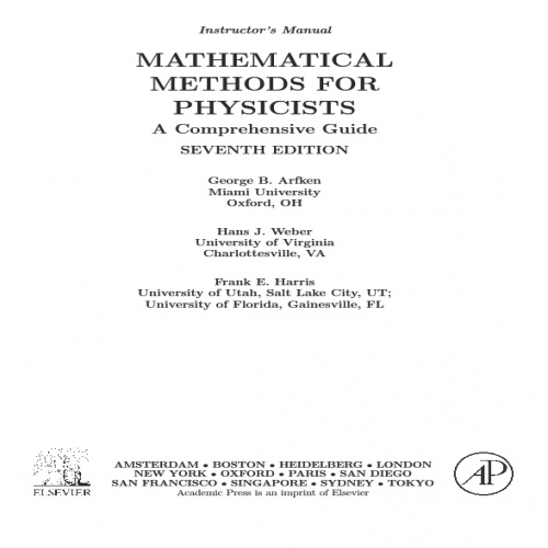 You are currently viewing MATHEMATICAL METHODS FOR PHYSICISTS A Comprehensive Guide