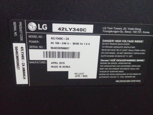 Read more about the article LG  42LY340C