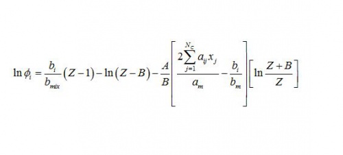 You are currently viewing محاسبات ضریب فوگاسیته (Fugacity Coefficient) اجزا مخلوط گاز و مایع با معادله حالت اس آر کی (SRK) به همراه کد متلب