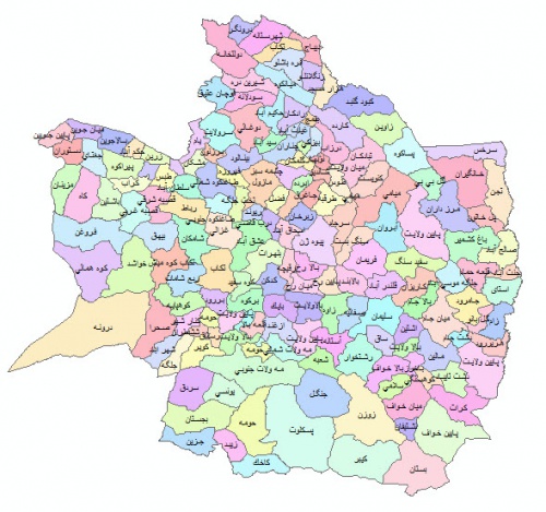 You are currently viewing نقشه دهستانهای خراسان رضوی براساس آخرین تقسیمات سیاسی سال 1401