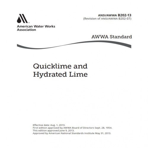 You are currently viewing AWWA B202-13 Quicklime and Hydrated lime
