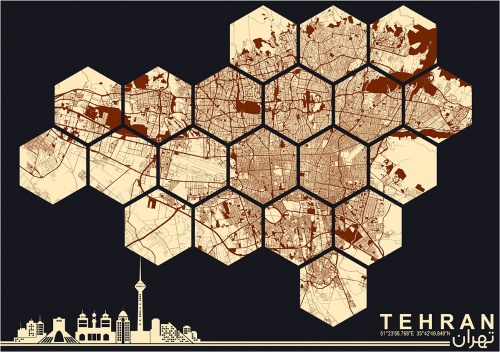 You are currently viewing پوستر نقشه pdf گرافیکی خیابان های شهر تهران در سایز A3