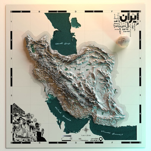 You are currently viewing نقشه سه بعدی توپوگرافی ایران با کیفیت بالا در ابعاد بزرگ در قالب عکس طرح 1203