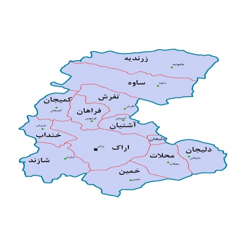 You are currently viewing وکتور استان مرکزی به تفکیک شهرستان ها