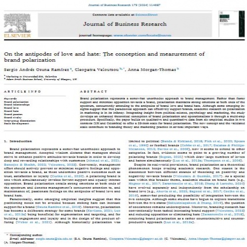 You are currently viewing ترجمه مقاله On the antipodes of love and hate: The conception and measurement of brand polarization (2024)