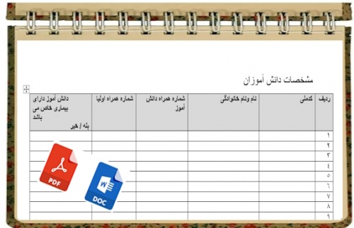 Read more about the article فرم خام مشخصات دانش آموزان جهت اردوی دانش آموزی